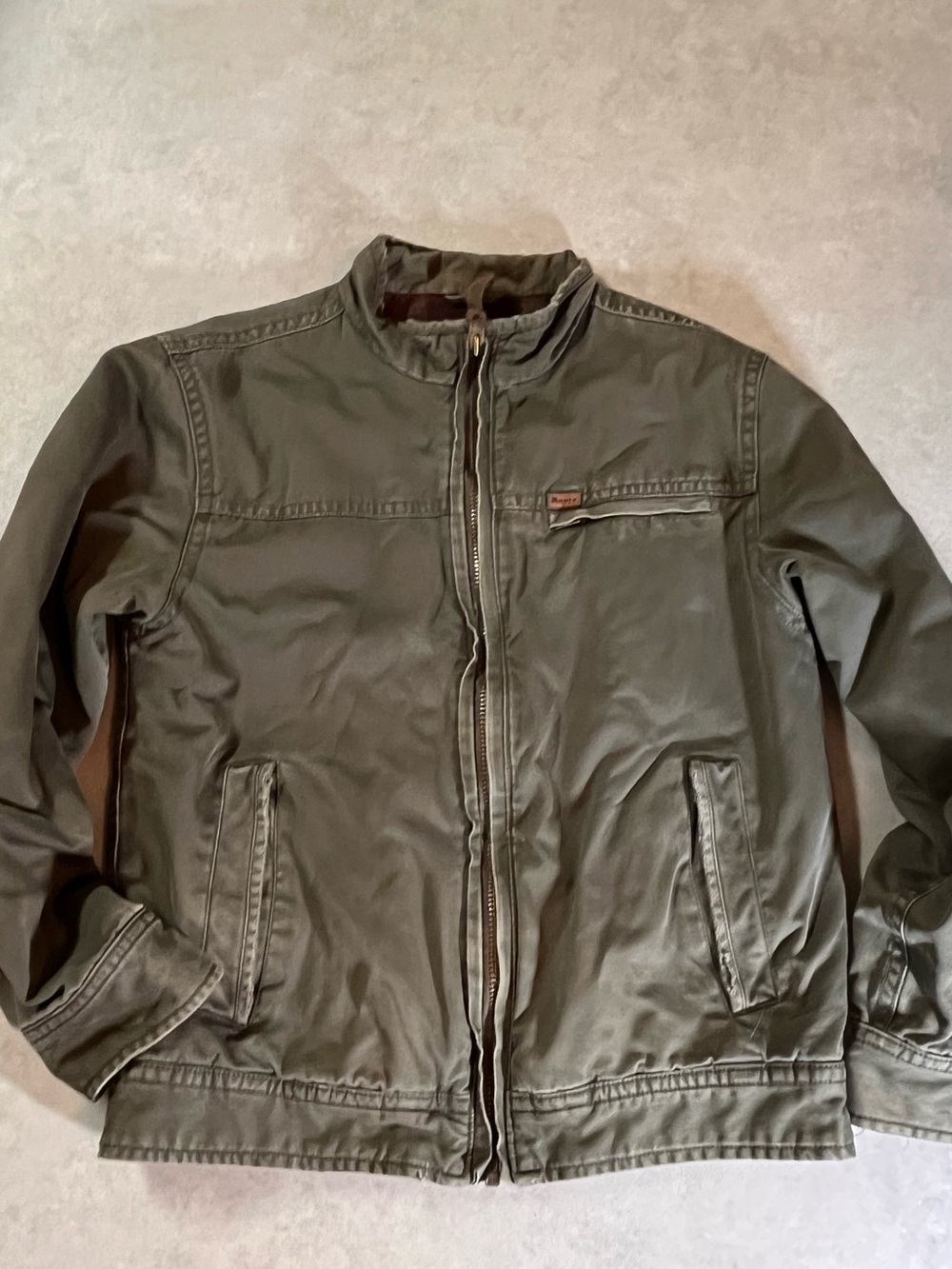 Roots Olive Green Military Zip-Up Casual Jacket
Large
Lined